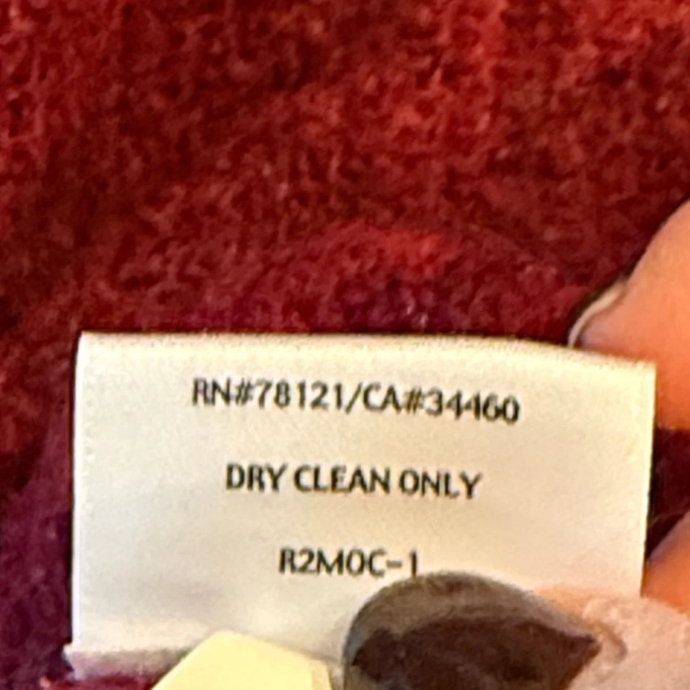 Eileen Fisher Cranberry Red Lightweight Wool/Mohair Open Cardigan Size Small - Picture 10 of 10